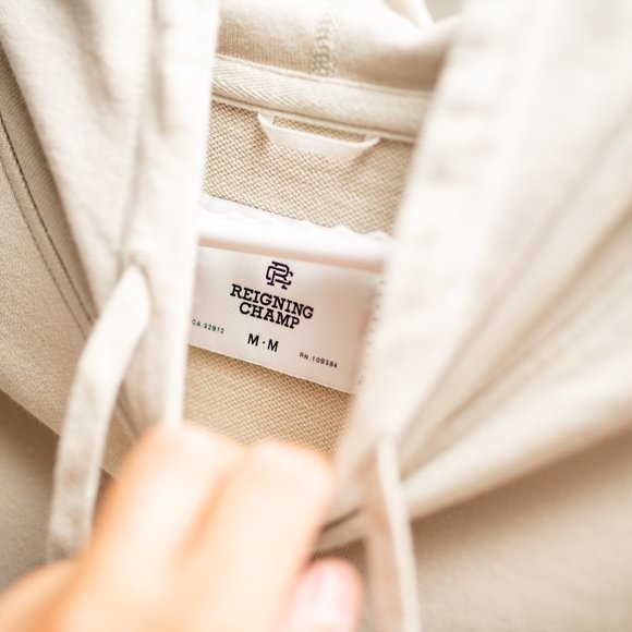 Beige Reigning Champ Hoodie Men's Medium - Picture 3 of 3